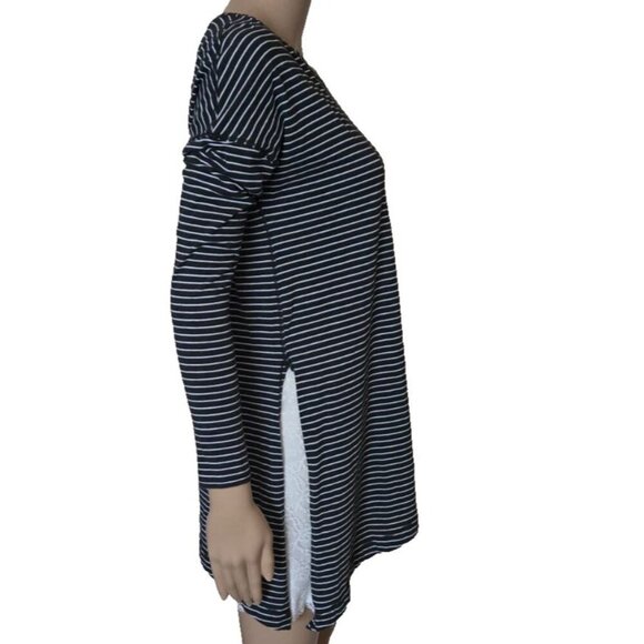 Lululemon To The Point Long Sleeve Modern Stripe Heathered Black White size 4 - Picture 7 of 9